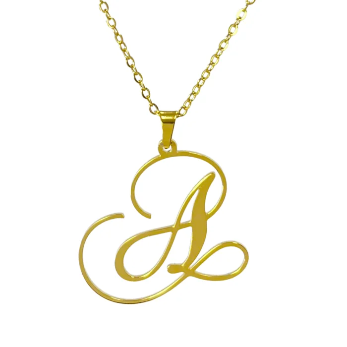 Chic Script Harf Kolye